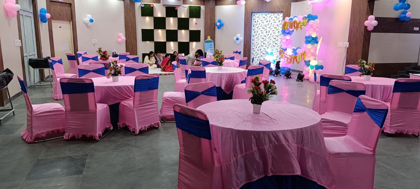 Pastel & Royal Blue 1st Birthday Setup